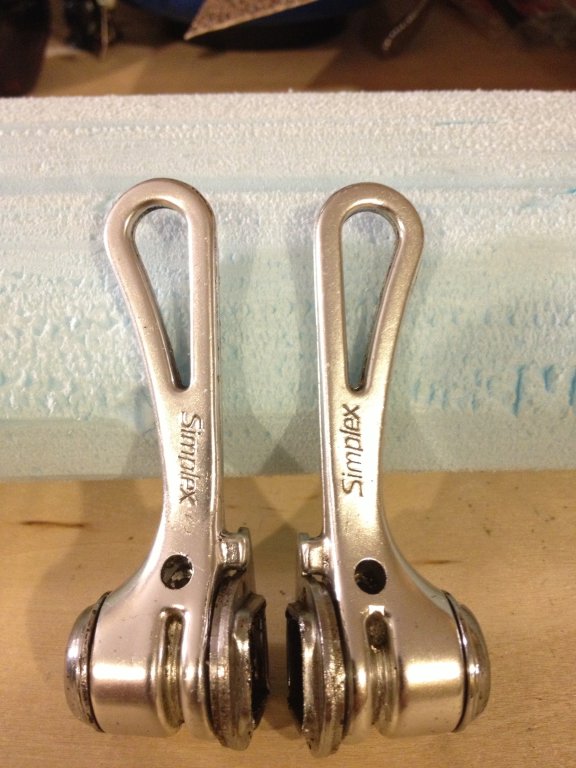 Paire de shifters Spidel rétrofriction SLJ pour vélo course vintage simplex manette de vitesse - Équipements vélos